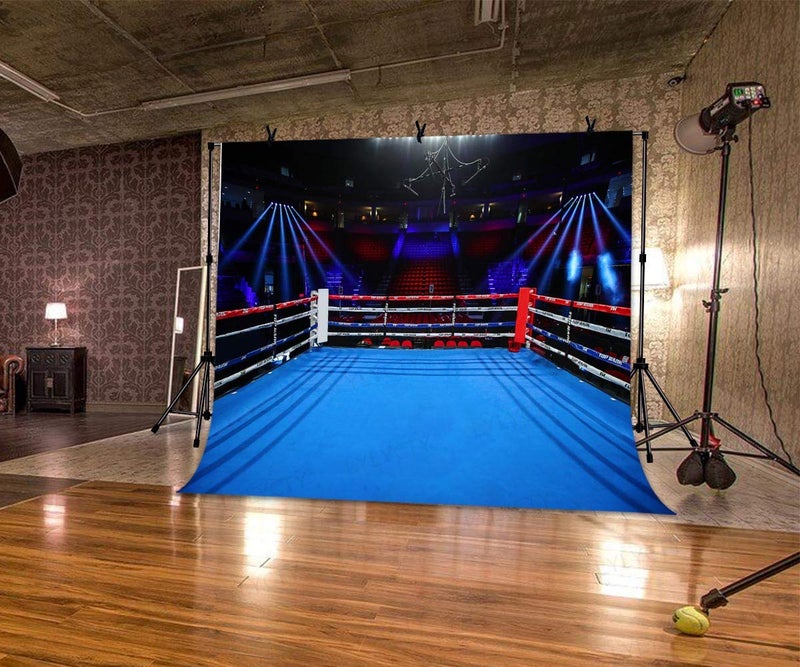 LYLYCTY Boxing Ring Backdrops for Photography 10x10ft Children Boys Birthday Party Background for Portrait Adults Party Banner Photo Booth Studio Props - Image 4